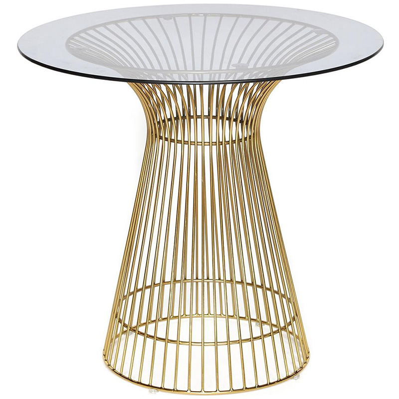 Обеденный стол Platner table gold Золотой Прозрачный Обеденный стол Platner table gold Золотой Прозрачный в Липецке | Loft Concept