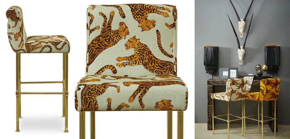 Барный Стул Сафари с орнаментом Kings Stone Bar Stool Барный Стул Сафари с орнаментом Kings Stone Bar Stool - Loft-Concept в Липецке