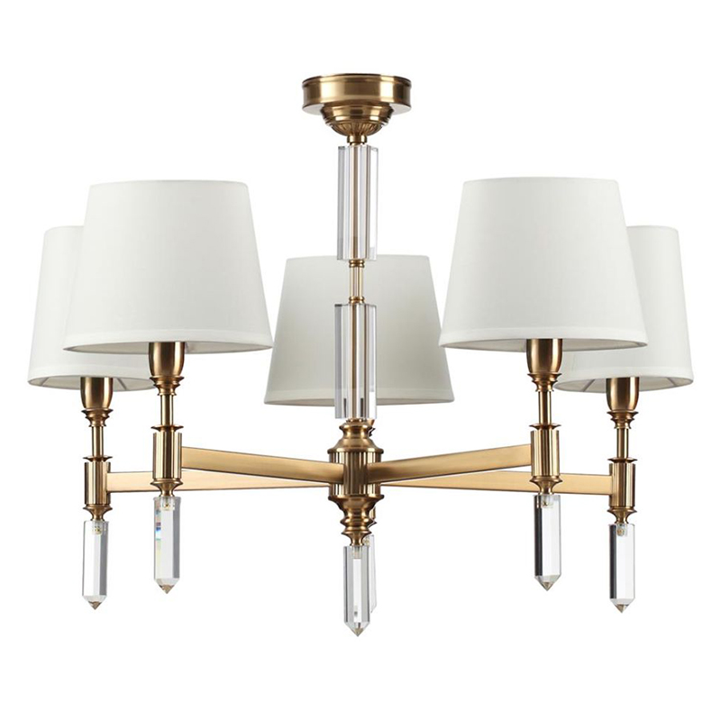 Люстра Ramona White Chandelier Бронза Белый Люстра Ramona White Chandelier Бронза Белый в Липецке | Loft Concept