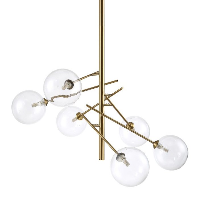 Люстра Gallotti & Radice Straight 6 Бронза Прозрачное Стекло Люстра Gallotti & Radice Straight 6 Бронза Прозрачное Стекло в Липецке | Loft Concept
