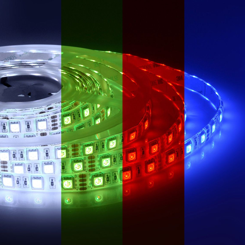 Светодиодная влагозащищенная лента 14,4W/m 60LED/m 3528SMD разноцветная 5M Белый Светодиодная влагозащищенная лента 14,4W/m 60LED/m 3528SMD разноцветная 5M Белый в Липецке | Loft Concept