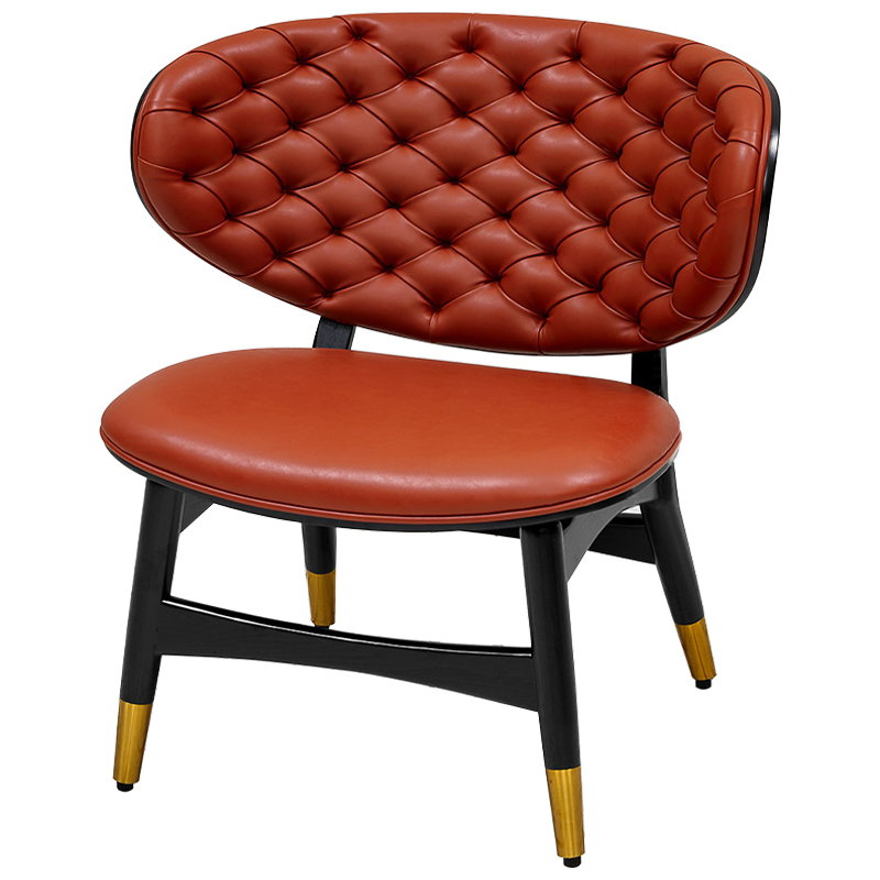 Кресло Chaney Armchair Паприка Черный Золотой Кресло Chaney Armchair Паприка Черный Золотой в Липецке | Loft Concept
