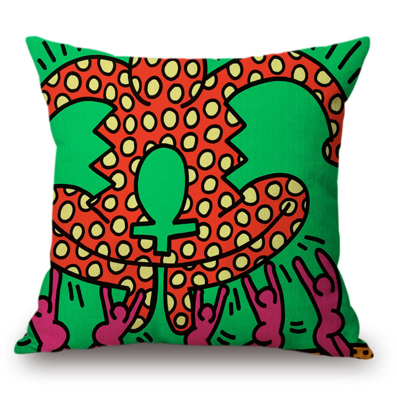Подушка Keith Haring 17 Мульти Подушка Keith Haring 17 Мульти в Липецке | Loft Concept
