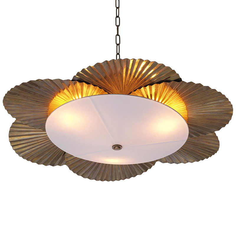 Люстра Eichholtz Chandelier Oriental Латунь Белый Люстра Eichholtz Chandelier Oriental Латунь Белый в Липецке | Loft Concept