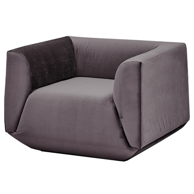 Armchair Cube Gray Lilac Большое Кресло Куб Баклажан Armchair Cube Gray Lilac Большое Кресло Куб Баклажан в Липецке | Loft Concept