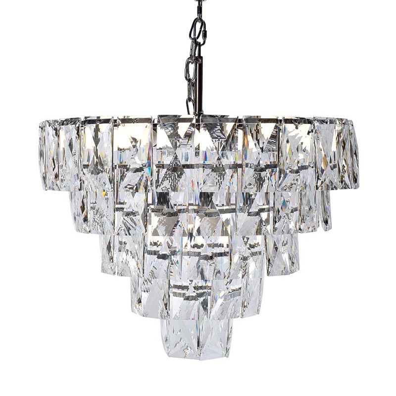 Люстра Tiers Crystal Light Chandelier 16 D60 Серебряный Люстра Tiers Crystal Light Chandelier 16 D60 Серебряный в Липецке | Loft Concept