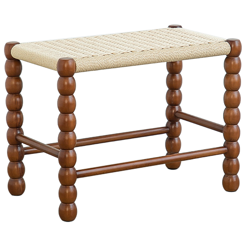 Банкетка French Corner Banquet Brown 60 см Коричневый Бежевый Банкетка French Corner Banquet Brown 60 см Коричневый Бежевый в Липецке | Loft Concept