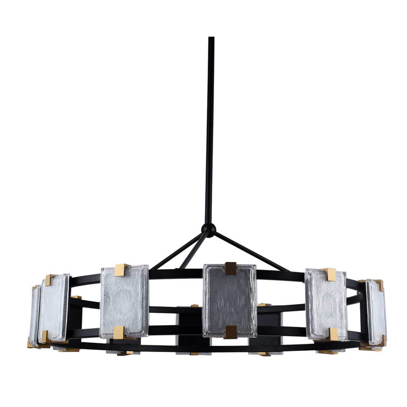 Люстра Rectangular Glass Plafon D85 Черный матовый Прозрачное Стекло матовое золото Люстра Rectangular Glass Plafon D85 Черный матовый Прозрачное Стекло матовое золото в Липецке | Loft Concept