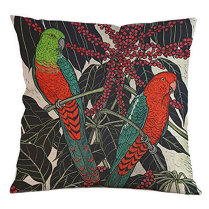Декоративная подушка Tropical Parrots Декоративная подушка Tropical Parrots в Липецке | Loft Concept