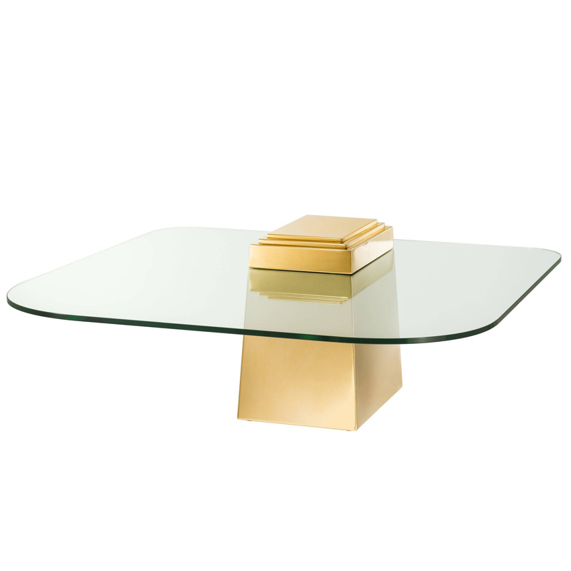 Кофейный стол Eichholtz Coffee Table Orient Gold Глянцевое золото Прозрачный Кофейный стол Eichholtz Coffee Table Orient Gold Глянцевое золото Прозрачный в Липецке | Loft Concept