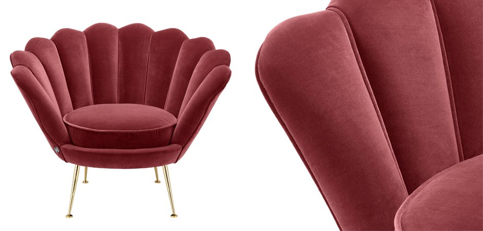 Кресло Eichholtz Chair Trapezium Wine Red Кресло Eichholtz Chair Trapezium Wine Red - Loft-Concept в Липецке