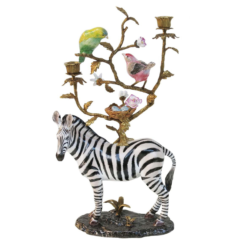 Подсвечник CANDLEHOLDER ATLANTA ZEBER Мульти Латунь Подсвечник CANDLEHOLDER ATLANTA ZEBER Мульти Латунь в Липецке | Loft Concept