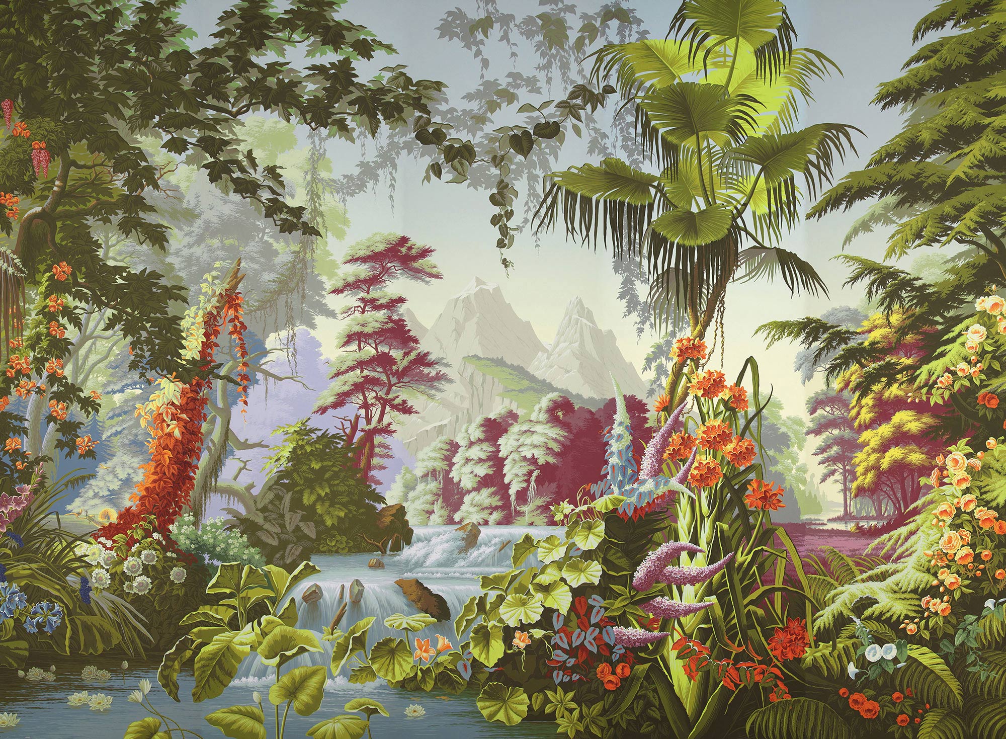 Обои ручная роспись L'Eden Paradiso on scenic paper Обои ручная роспись L'Eden Paradiso on scenic paper - постер Loft-Concept в Липецке