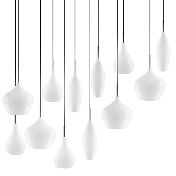 Люстра Candiano Milk 12 Light Белый Хром Люстра Candiano Milk 12 Light Белый Хром в Липецке | Loft Concept