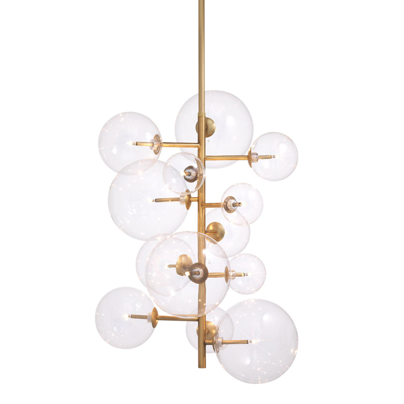 Люстра Eichholtz Chandelier Ezra Brass Латунь Античная полированная Прозрачный Люстра Eichholtz Chandelier Ezra Brass Латунь Античная полированная Прозрачный в Липецке | Loft Concept