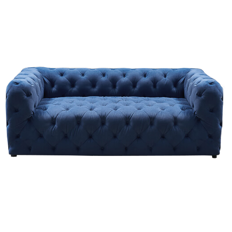 Диван Soho tufted blue velor Синий Диван Soho tufted blue velor Синий в Липецке | Loft Concept