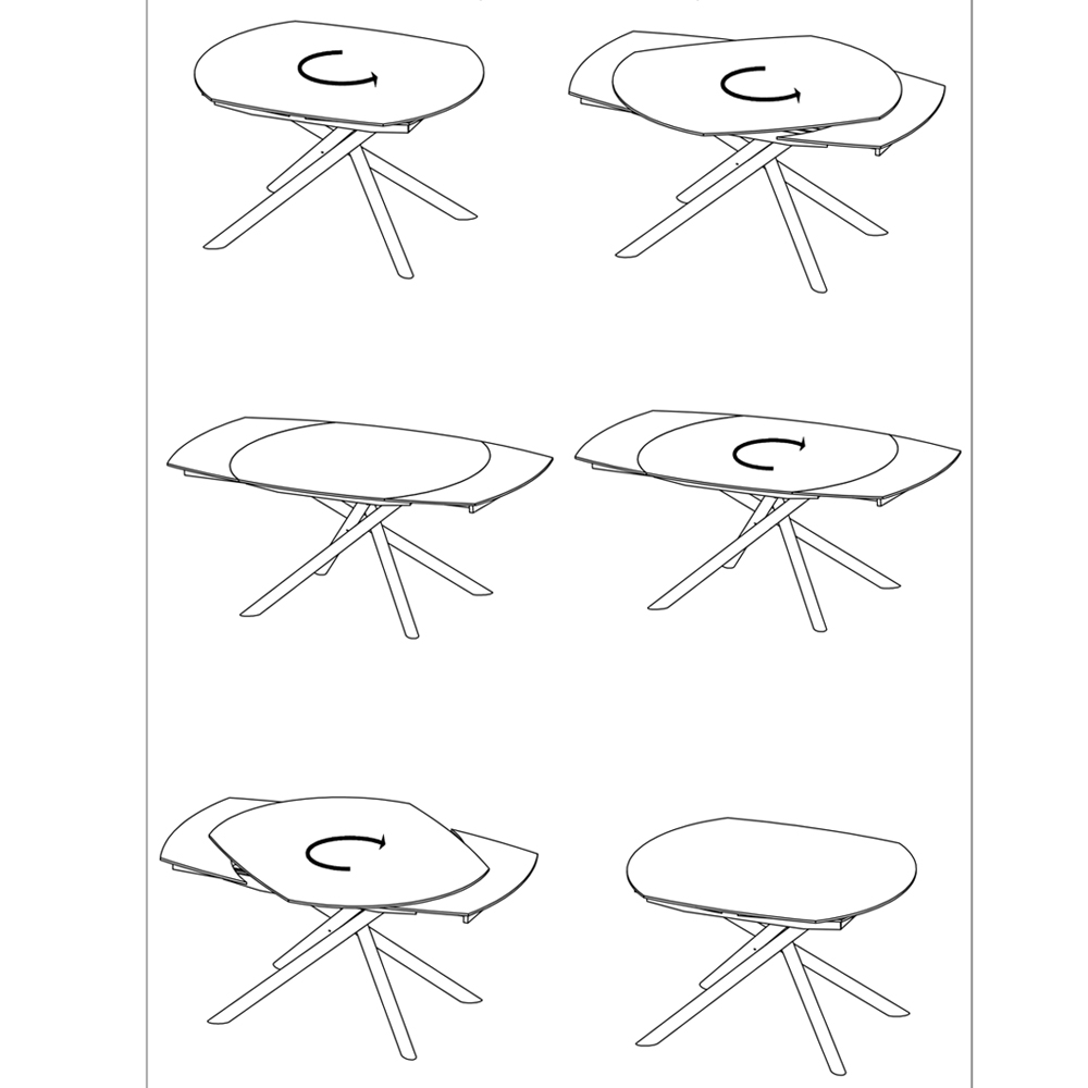 Стол обеденный раскладной круглый Folding Ceramic Table Стол обеденный раскладной круглый Folding Ceramic Table в Липецке