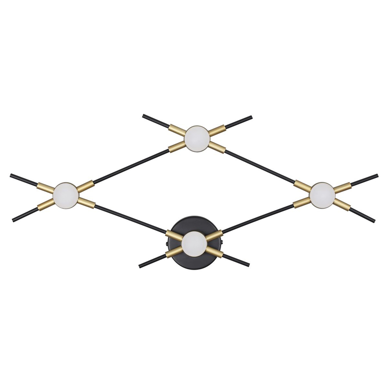 Бра Ake Rhombus Sconce Черный Белый Золотой Бра Ake Rhombus Sconce Черный Белый Золотой в Липецке | Loft Concept