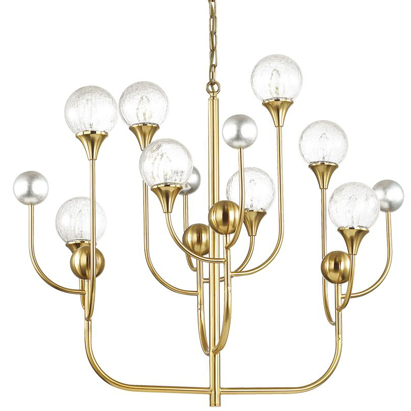Люстра Benniga Chandelier 8 Золотой Прозрачный (Transparent) Люстра Benniga Chandelier 8 Золотой Прозрачный (Transparent) в Липецке | Loft Concept
