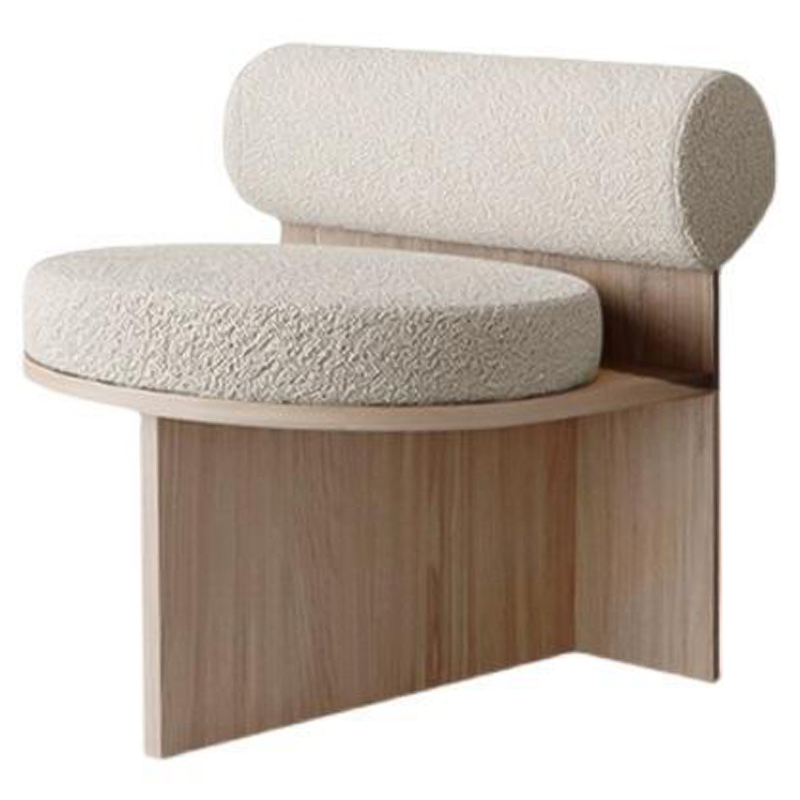 Кресло Behemo Boucle ivory ( слоновая кость ) Древесина Кресло Behemo Boucle ivory ( слоновая кость ) Древесина в Липецке | Loft Concept