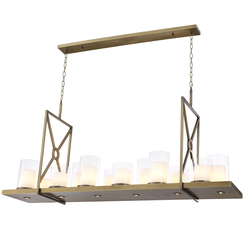 Люстра Eichholtz Chandelier Summit Brass Латунь Прозрачный Белый Люстра Eichholtz Chandelier Summit Brass Латунь Прозрачный Белый в Липецке | Loft Concept