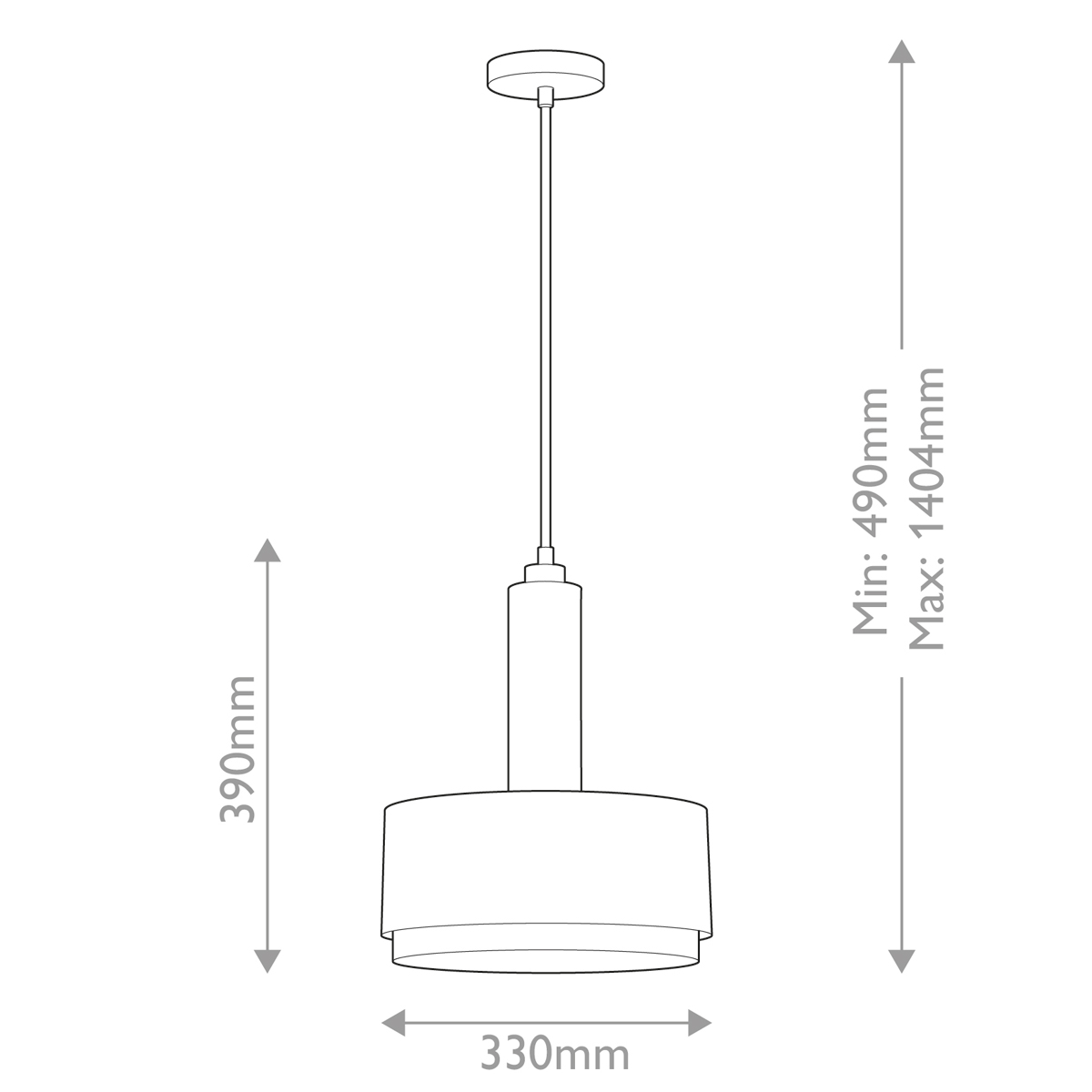 Подвесной светильник цилиндрический с белым плафоном Hinkley в Липецке