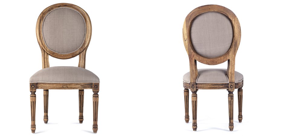 Стул REGENCY MEDALLION CHAIR Brown Linen Стул REGENCY MEDALLION CHAIR Brown Linen - Loft-Concept в Липецке