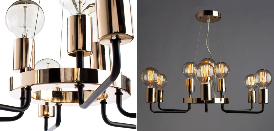 Люстра Loft Industrial Glossy Gold Люстра Loft Industrial Glossy Gold - Loft-Concept в Липецке