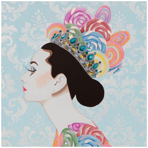 Картина Audrey with Lollipop Crown Мульти Картина Audrey with Lollipop Crown Мульти в Липецке | Loft Concept