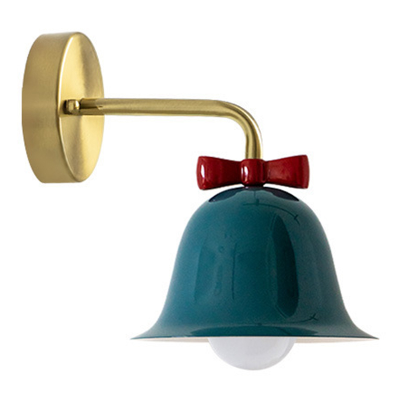 Бра Колокольчик Bell with Bow Deep Blue Wall Lamp Темно-синий Синий Золотой Красный Бра Колокольчик Bell with Bow Deep Blue Wall Lamp Темно-синий Синий Золотой Красный в Липецке | Loft Concept