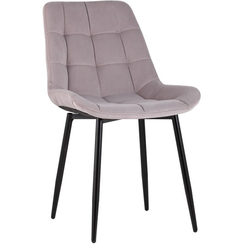 Стул NANCY Chair Пыльно-Розовый Велюр Розовый пастельный Черный Стул NANCY Chair Пыльно-Розовый Велюр Розовый пастельный Черный в Липецке | Loft Concept