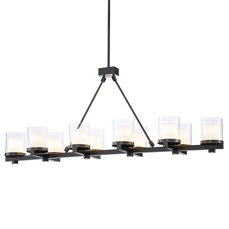 Люстра Eichholtz Chandelier Donovan Черный Прозрачное Стекло Темная бронза Люстра Eichholtz Chandelier Donovan Черный Прозрачное Стекло Темная бронза в Липецке | Loft Concept