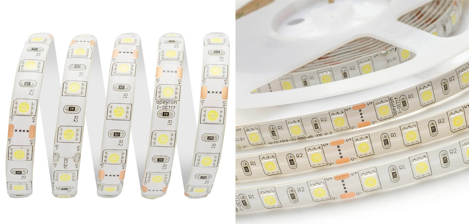 Светодиодная влагозащищенная лента 14,4W/m 60Led/m 5050SMD холодный белый 1M Светодиодная влагозащищенная лента 14,4W/m 60Led/m 5050SMD холодный белый 1M - Loft-Concept в Липецке