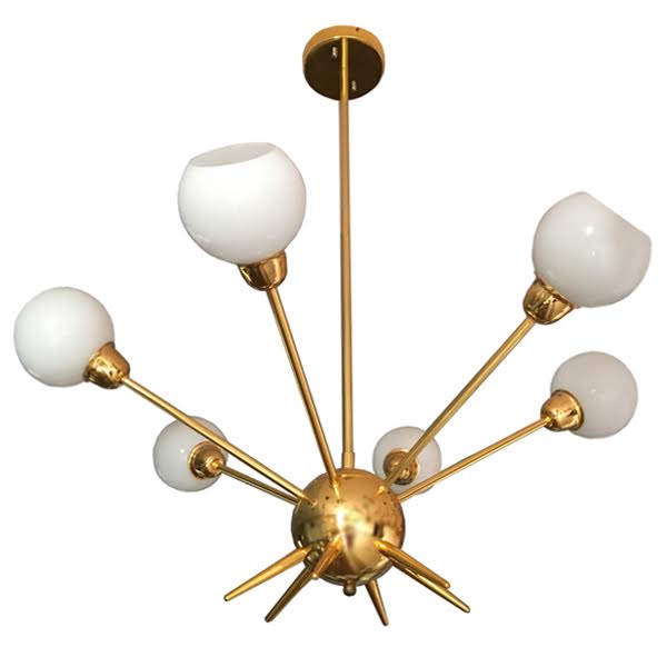 Люстра Mace Chandelier Глянцевое золото Белый Люстра Mace Chandelier Глянцевое золото Белый в Липецке | Loft Concept
