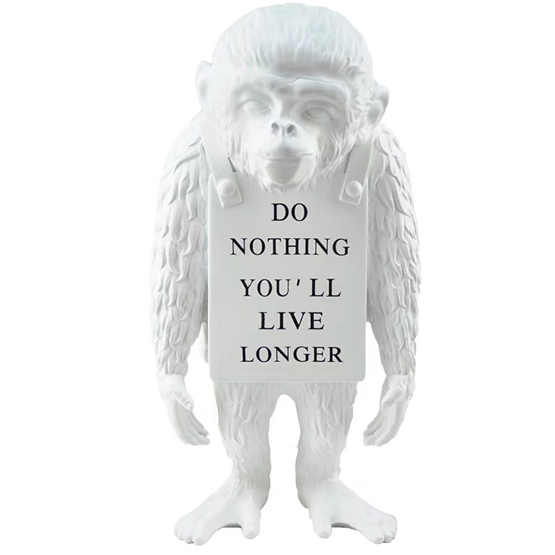 Статуэтка Banksy Lying Monkey White Белый Статуэтка Banksy Lying Monkey White Белый в Липецке | Loft Concept