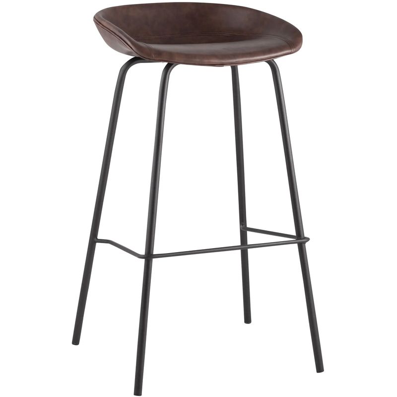 Стул Барный без Спинки Винтажная Коричневыя Экокожа Vendramin Bar Chair Коричневый винтаж Черный Стул Барный без Спинки Винтажная Коричневыя Экокожа Vendramin Bar Chair Коричневый винтаж Черный в Липецке | Loft Concept