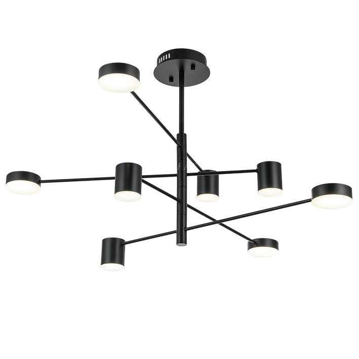 Светильник LED Lighting Black 8 lampholders Черный Светильник LED Lighting Black 8 lampholders Черный в Липецке | Loft Concept