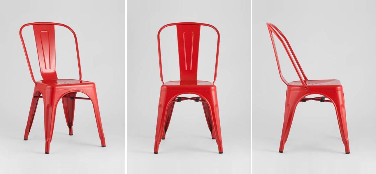 Стул TOLIX Красный Металл - фото