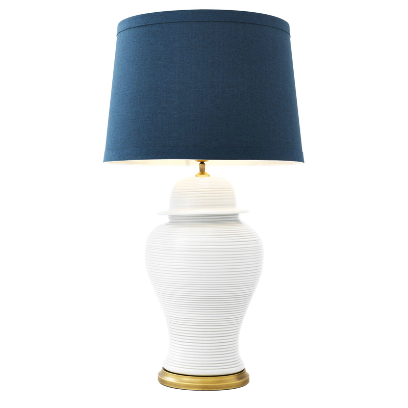 Настольная лампа Eichholtz Table Lamp Celestine Белый Синий Латунь Античная полированная Настольная лампа Eichholtz Table Lamp Celestine Белый Синий Латунь Античная полированная в Липецке | Loft Concept