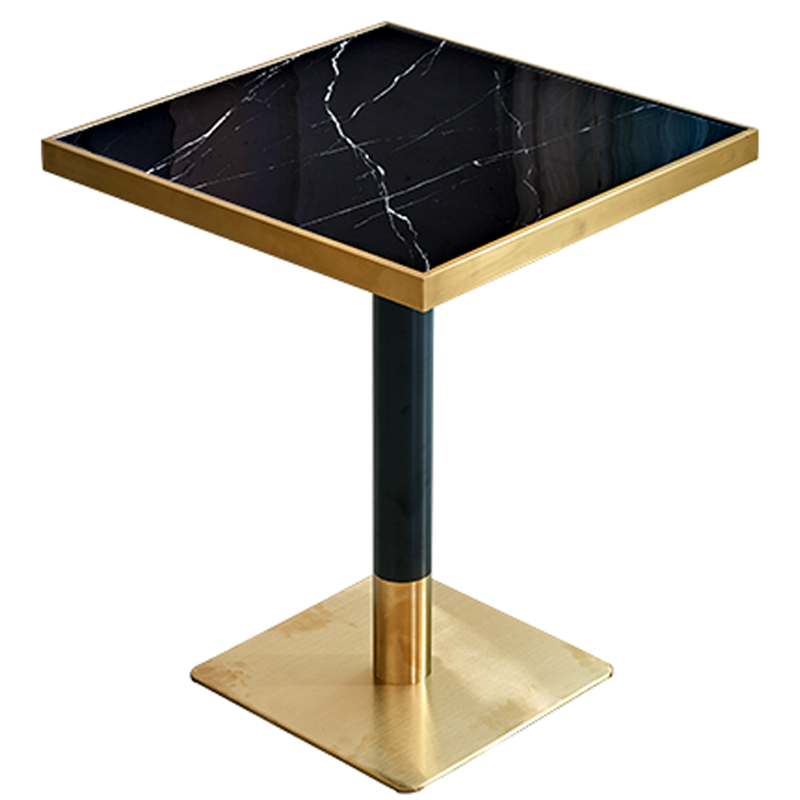 Обеденный стол Bjorn Table Square Черный Латунь сатинированная Обеденный стол Bjorn Table Square Черный Латунь сатинированная в Липецке | Loft Concept