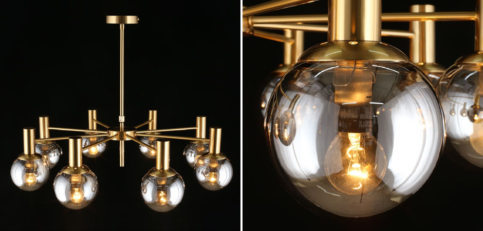 Люстра с дымчатым стеклом Smoke Glass Люстра с дымчатым стеклом Smoke Glass - Loft-Concept в Липецке
