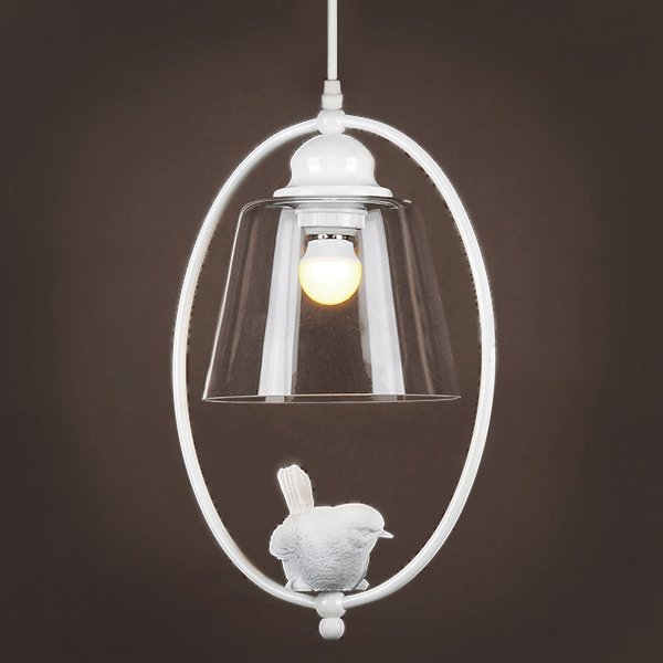 Подвесной светильник Provence Bird Oval Pendant Белый Подвесной светильник Provence Bird Oval Pendant Белый в Липецке | Loft Concept