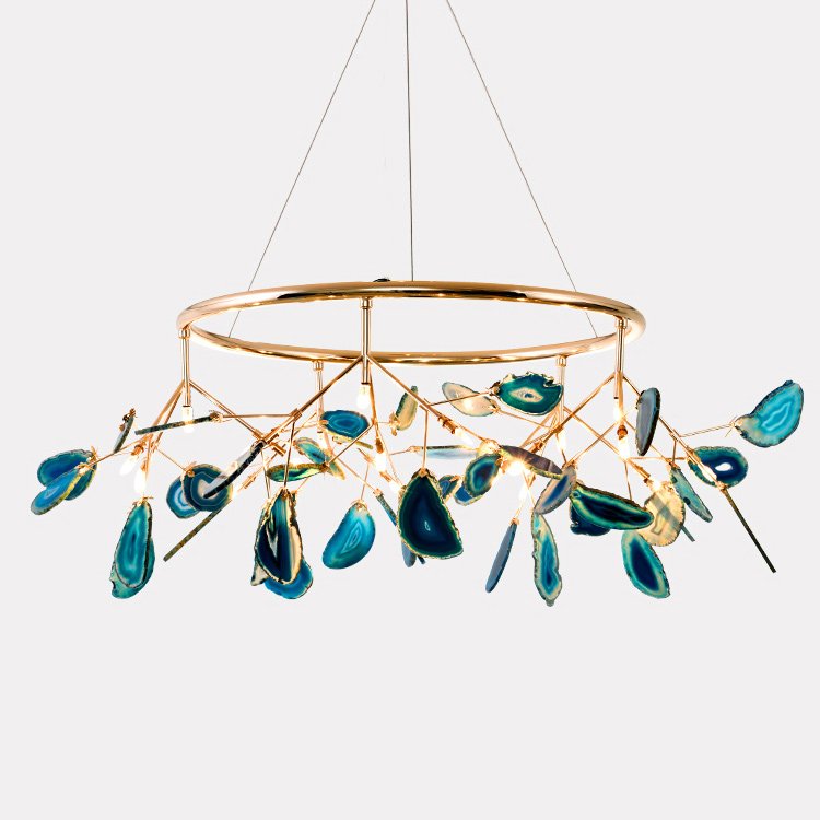 Люстра Crown of Agate Глянцевое золото в Липецке | Loft Concept 