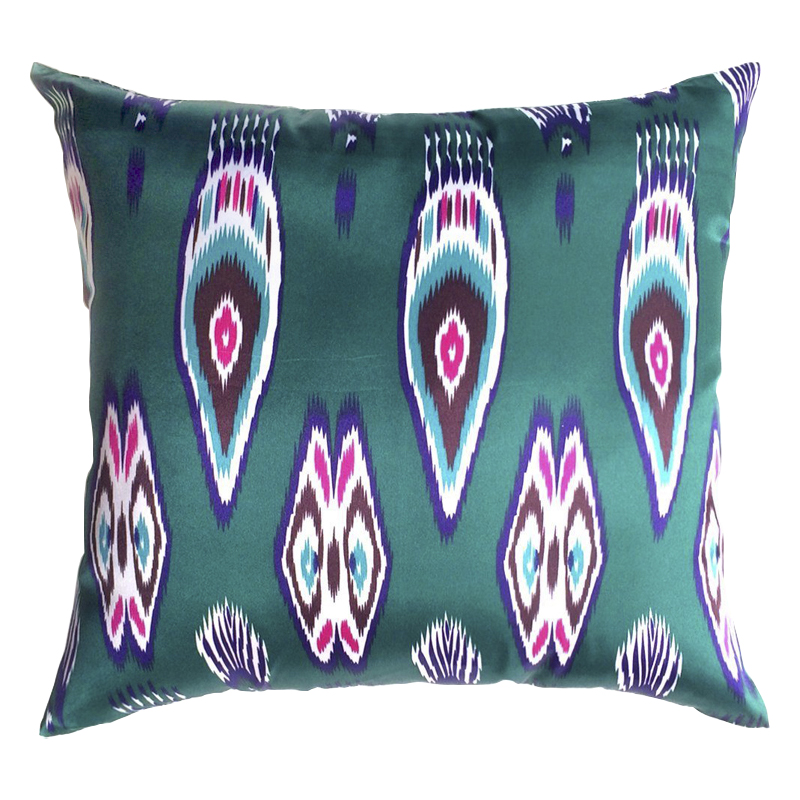 Подушка Bright Ikat Emerald Мульти в Липецке | Loft Concept 