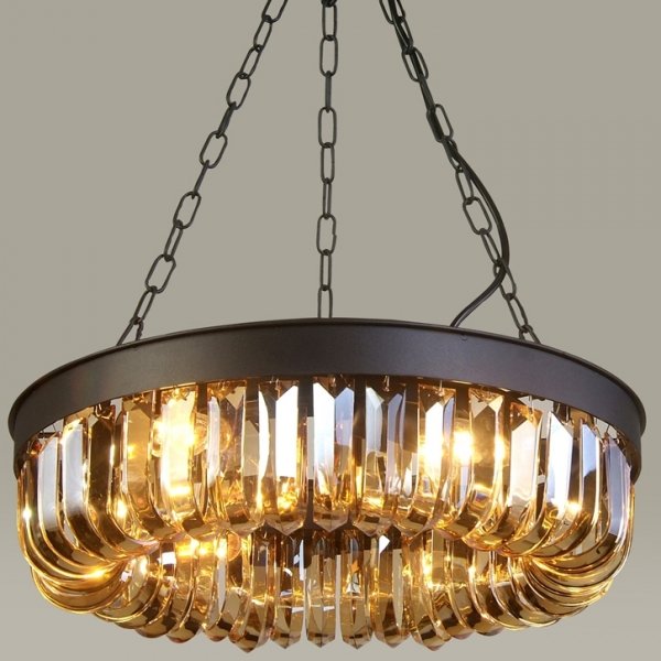 Люстра Crystal Round Frozen Pendant Черный Люстра Crystal Round Frozen Pendant Черный в Липецке | Loft Concept