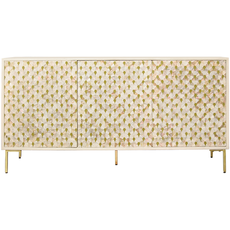 Буфет Bone Inlay Pearl Бежевый Белый Золотой Перламутровый Буфет Bone Inlay Pearl Бежевый Белый Золотой Перламутровый в Липецке | Loft Concept