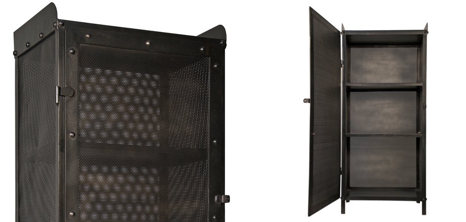 Буфет Industrial Loft Dark Metal Tall Cabinet Буфет Industrial Loft Dark Metal Tall Cabinet - Loft-Concept в Липецке