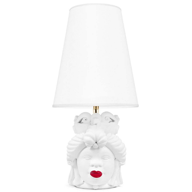Настольная лампа Table Lamp Moro Lady Small Lipstick White Белый Красный Настольная лампа Table Lamp Moro Lady Small Lipstick White Белый Красный в Липецке | Loft Concept