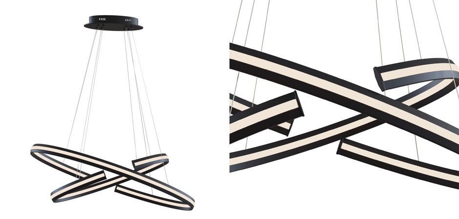 Люстра Half Ring Black & White Pendant S Люстра Half Ring Black & White Pendant S - Loft-Concept в Липецке