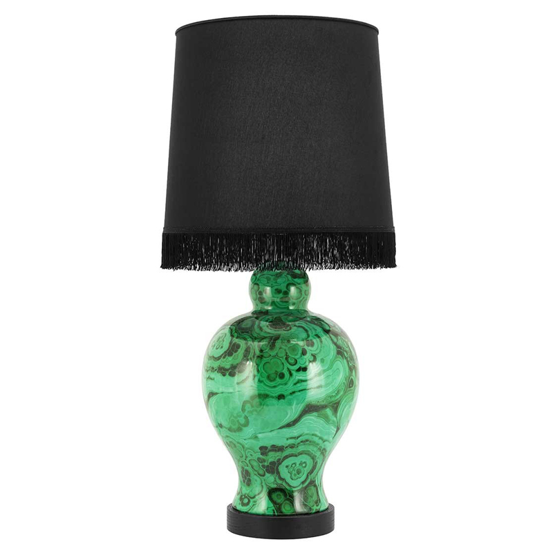 Настольная лампа TABLE LAMP CURVY Черный Малахит (зеленый) Настольная лампа TABLE LAMP CURVY Черный Малахит (зеленый) в Липецке | Loft Concept